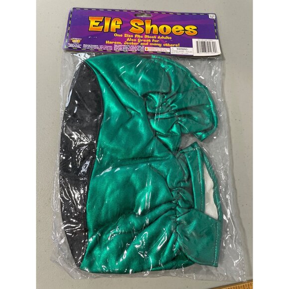 Forum Novelties Elf Shoes One Size Adults Metallic Jester Costume Accessory NEW - Picture 3 of 6